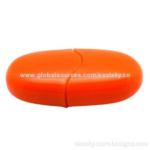 Promotional mini USB flash drive, plastic case, 64MB to 32GB memory capacity, USB2.0 interface